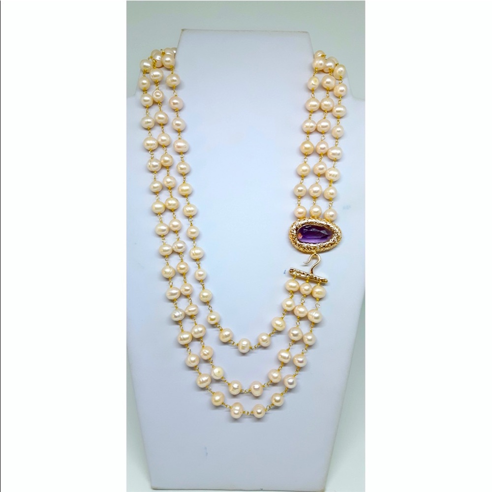 🌹 Handmade Authentic Pearl Necklace